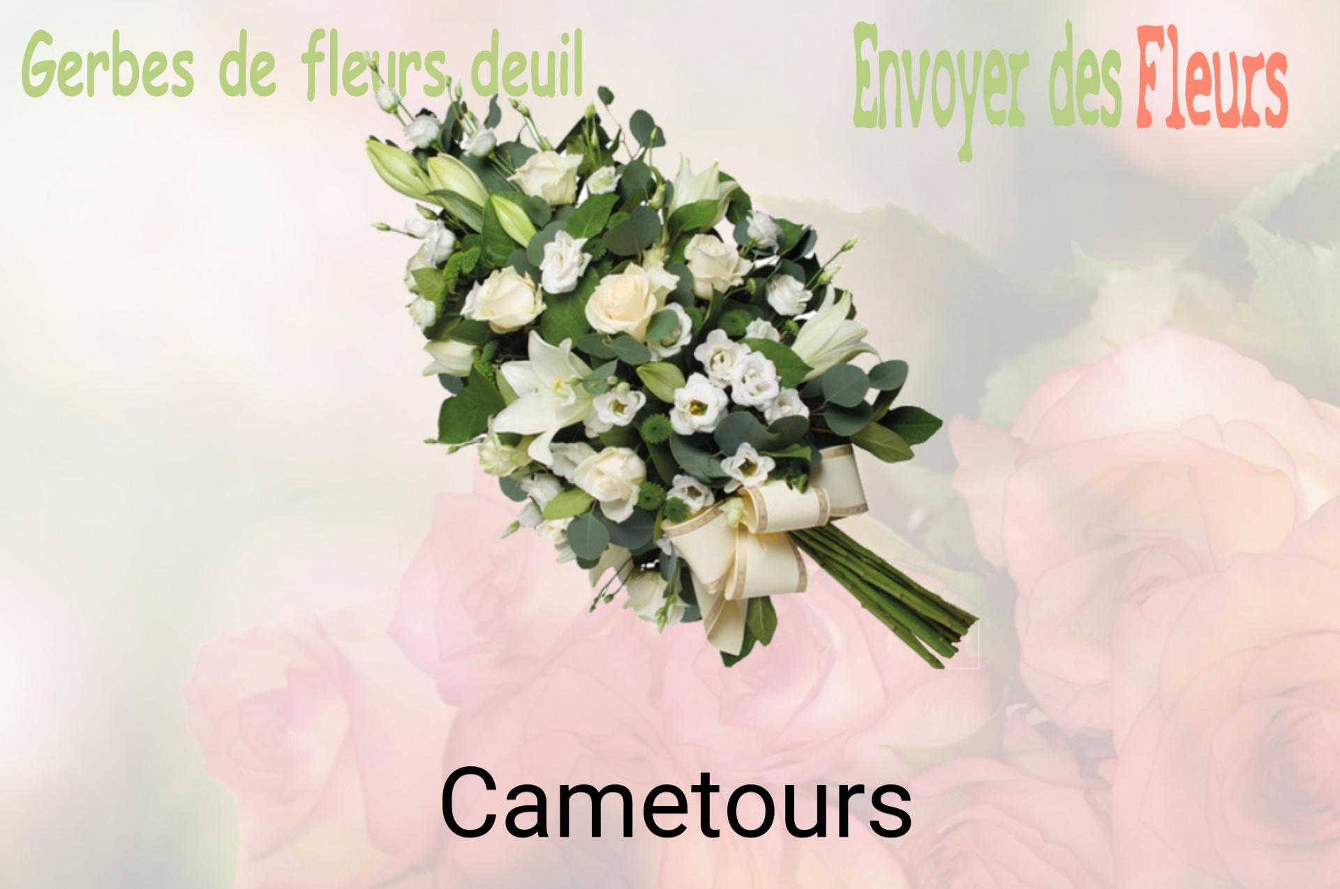 Gerbe de fleurs de deuil livrée à Cametours